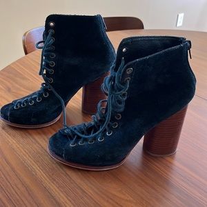 jeffrey campbell size 8 lace up chuncky heel